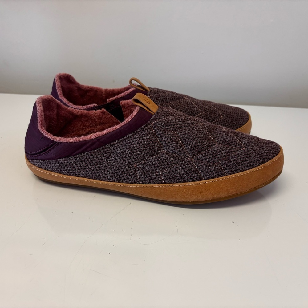 OluKai Women's Mules in Brown and Purple